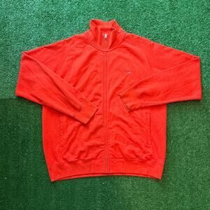 Vintage 90s Orange Ralph Lauren Polo Jeans Company Full Zip Sweater Size XL